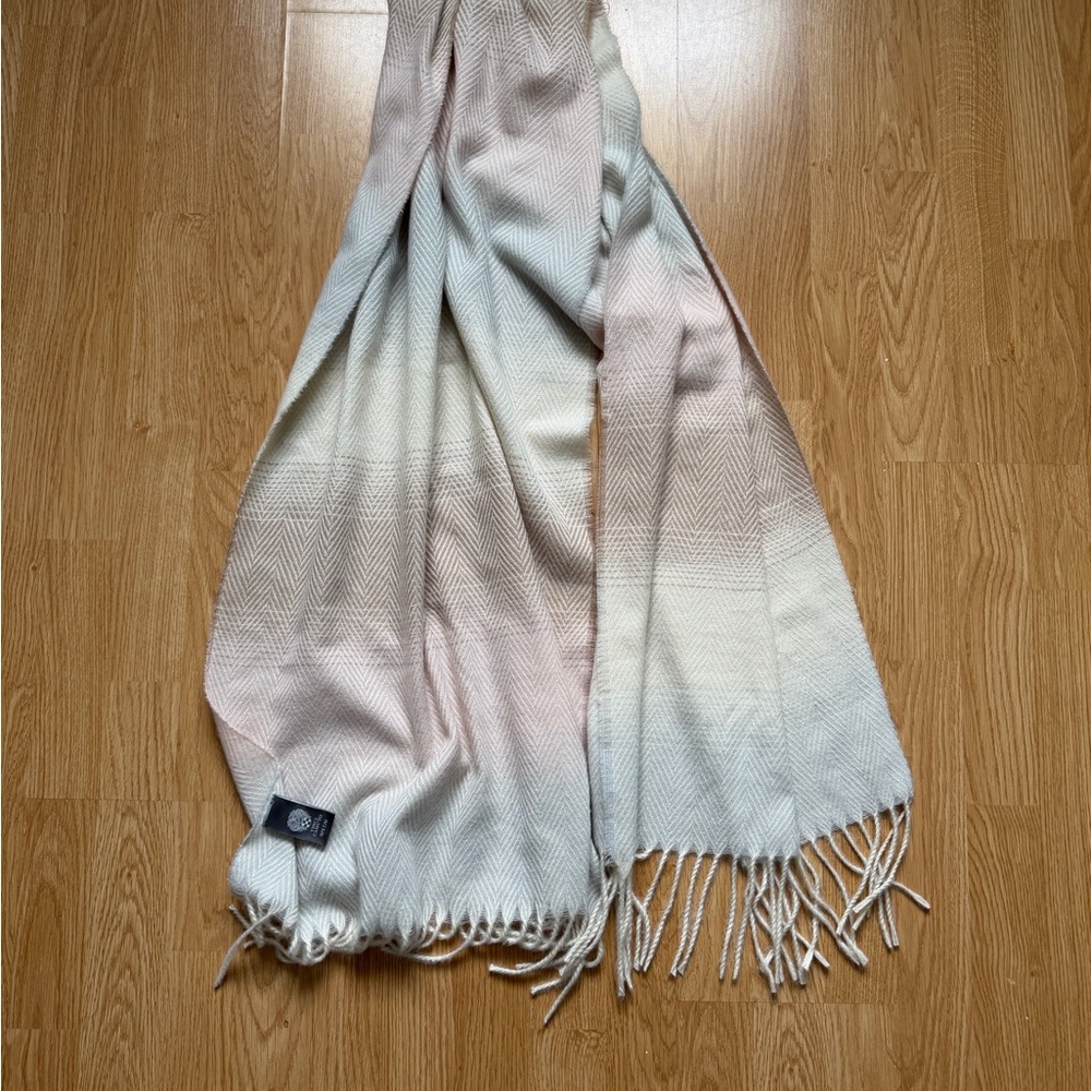 Vince Camuto Cream and Pink Scarf